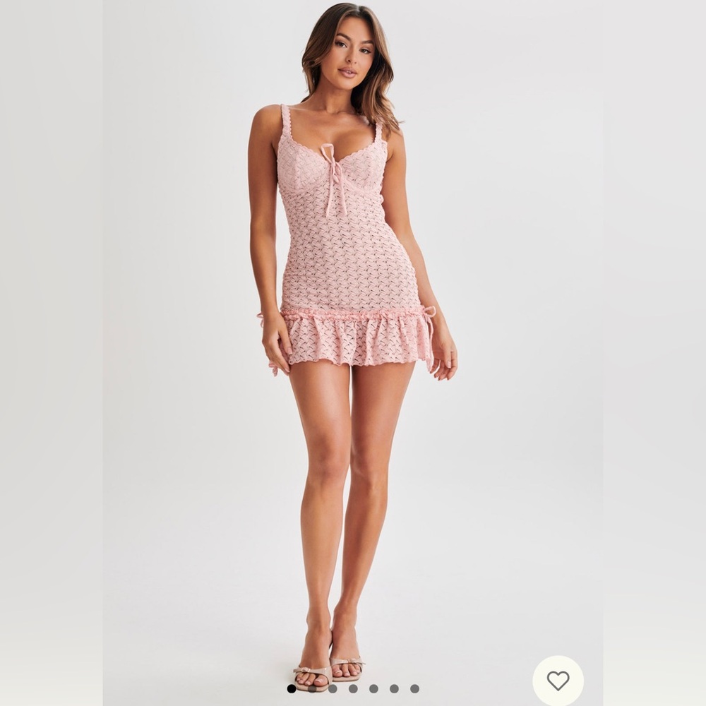 Marietta Meshki Pink Mini Dress